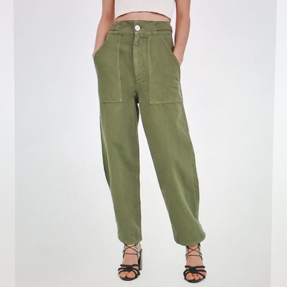 Zara Pants - Zara linen blend Fisherman trousers 2